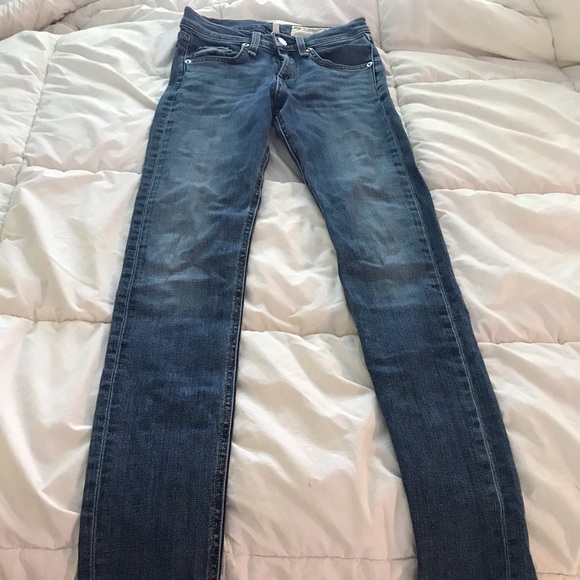 Rag and Bone jeans dark wash high rise skinny - Picture 3 of 5